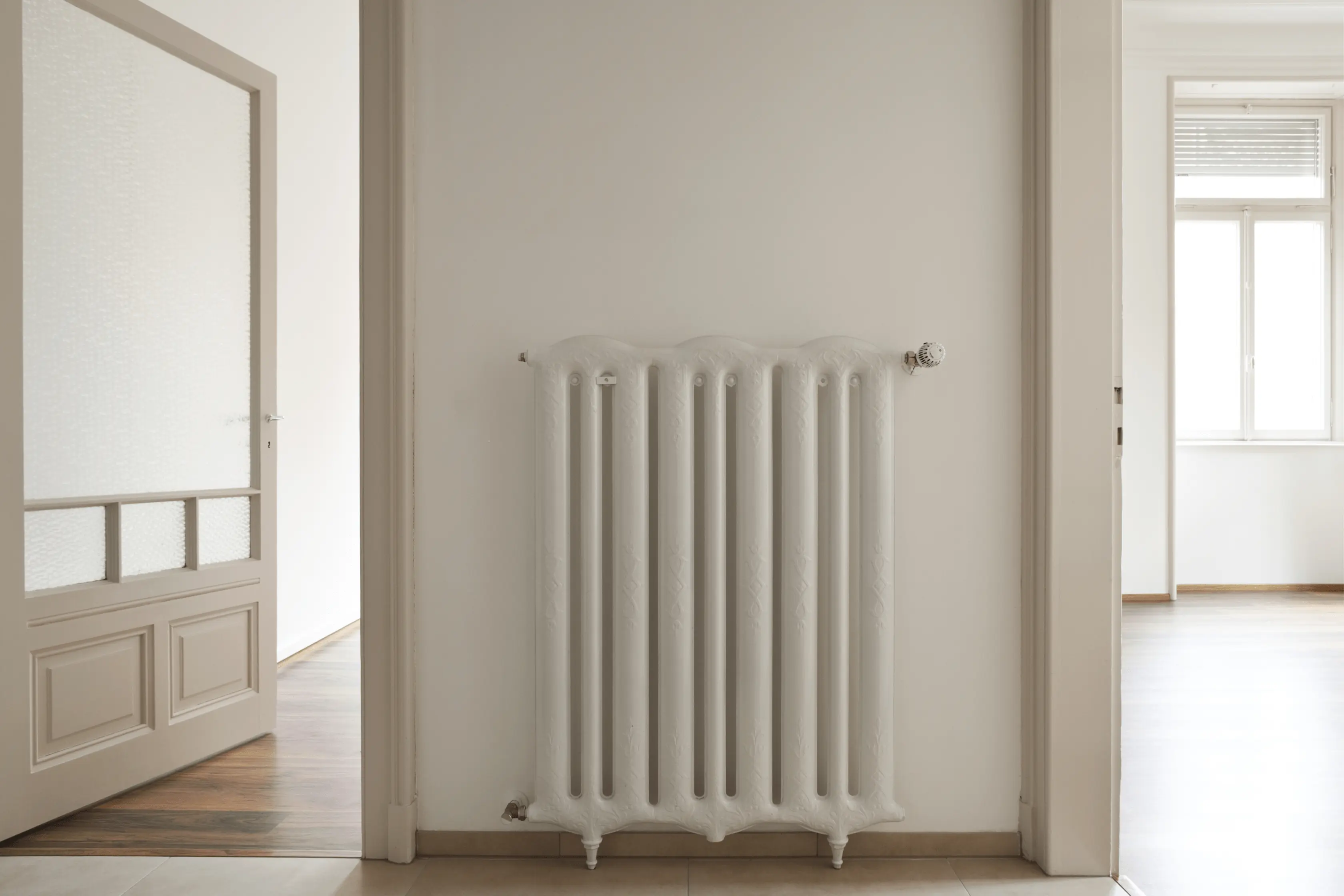 Column Traditional Radiator In Hallway Area